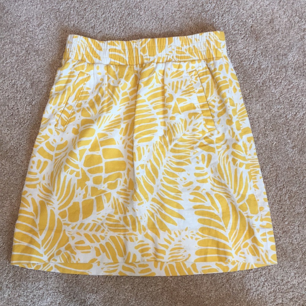 Yellow floral skirt